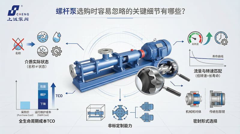 螺杆泵选购时容易忽略的关键细节有哪些？工程选型避坑指南｜上海上诚泵阀