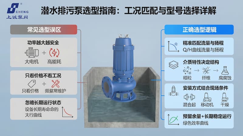 潜水排污泵选型指南：工况匹配与型号选择详解