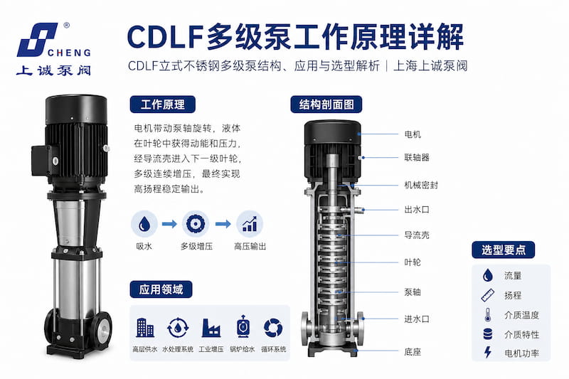 CDLF多级泵工作原理详解｜CDLF立式不锈钢多级泵运行方式解析｜上海上诚泵阀
