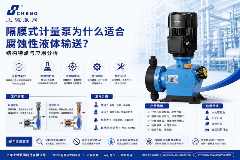 隔膜式计量泵为什么适合腐蚀性液体输送？结构特点与应用分析