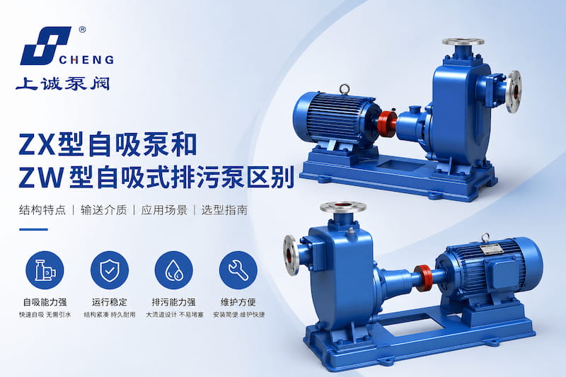 ZX型自吸泵和ZW型自吸式排污泵区别解析｜排污泵选型指南