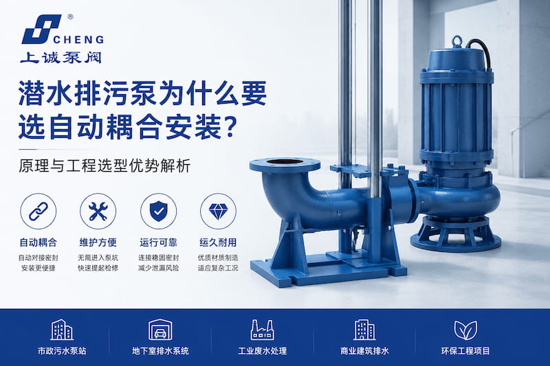 潜水排污泵为什么要选自动耦合安装？原理与工程选型优势